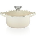 LECREUSET|ル・クルーゼ New Core ココット・ロンド 14cm ベアーツマミ メレンゲ