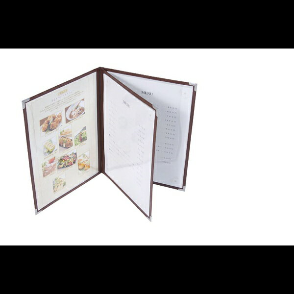 ■A4サイズのローコストメニューブック ■本体・中紙 A4 ページ数/6ページ（中綴じタイプ）■外寸幅×高さ 230×H320mm