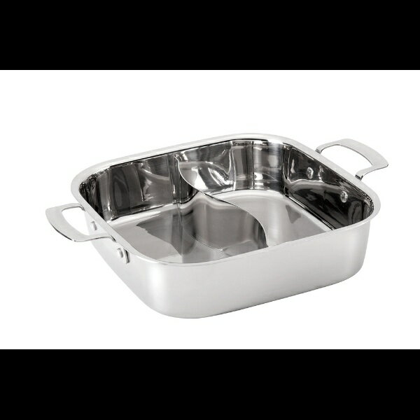 貴布禰 燕舞 IH対応 角型2槽火鍋 30cm ガラス蓋付