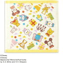 タオル美術館 Disney KIDEA NIGIWAU タオルハンカチ(約25×25cm) アイボリー