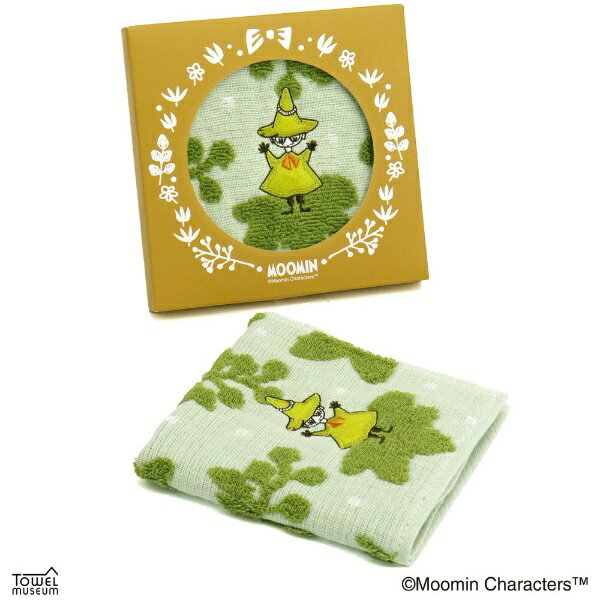 タオル美術館｜Towel Art Museum MOOMIN（ムーミン）ごきげん タオルハンカチ（約25×25cm） グリーン