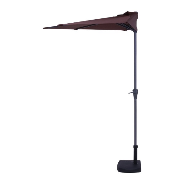 【エントリーでポイント最大3倍｜12/1迄】 不二貿易｜Fuji Boeki 半円パラソル ブラウン ブラウン