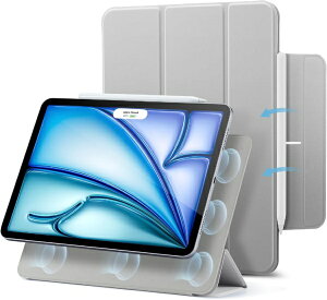 イーエスアール|ESR 11インチiPad Air(M3/M2)、10.9インチ iPad Air(第5/4世代)、11インチ iPad Pro(第1世代)用 Rebound Magnetic マグネットケース グレー