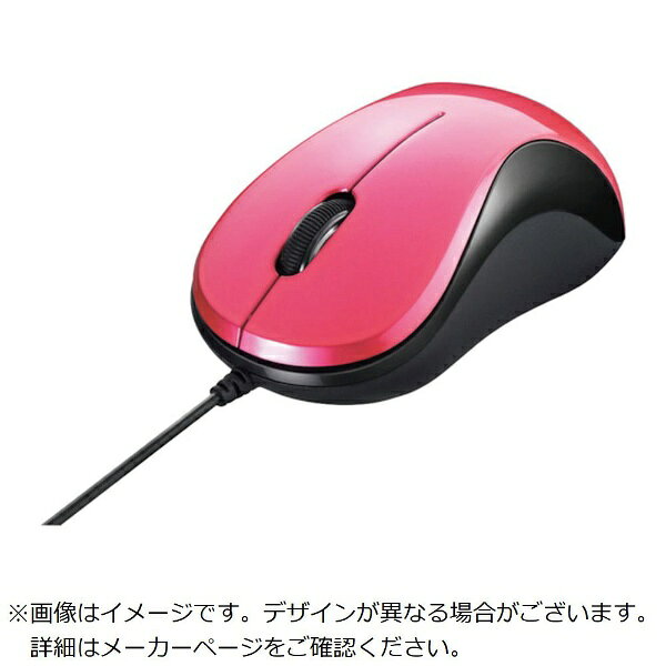BUFFALO｜バッファロー マウス (Chrome/Mac/Windows11対応) ピンク BSMBU100PK [BlueLED /有線 /3ボタン /USB]