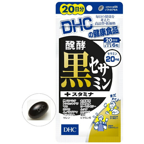 DHC｜ディーエイチシー 醗酵黒セサミン＋スタミナ 20日分（120粒）〔栄養補助食品〕