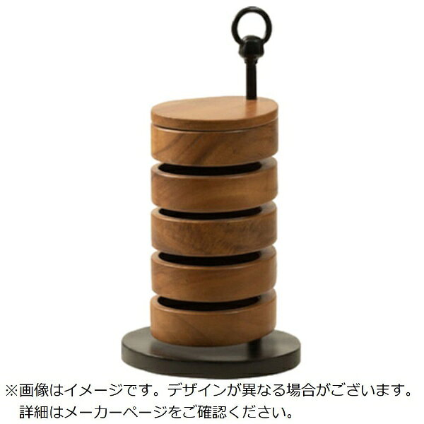■天然木の質感とシルエットが特徴的な小物入れです。【用途】・指輪・ピアスなど小さなアクセサリの保管場所に。【仕様】・外形寸法（mm）幅： 160・外形寸法（mm）奥行： 160・外形寸法（mm）高さ： 310カラー： ブラウン・組立： 完成品【材質／仕上】・天然木 スチール（粉体塗装）【注意】・※個体差あり