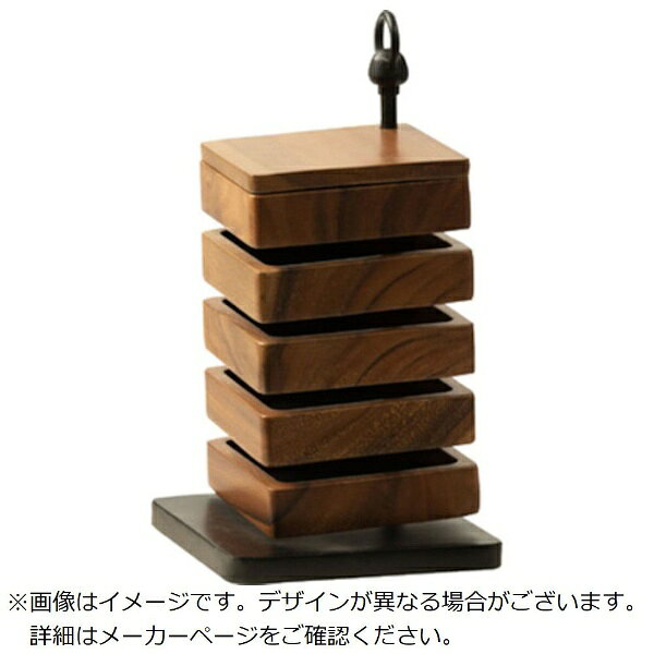 ■天然木の質感とシルエットが特徴的な小物入れです。【用途】・指輪・ピアスなど小さなアクセサリの保管場所に。【仕様】・外形寸法（mm）幅： 160・外形寸法（mm）奥行： 160・外形寸法（mm）高さ： 310カラー： ブラウン・組立： 完成品【材質／仕上】・天然木 スチール（粉体塗装）【注意】・※個体差あり