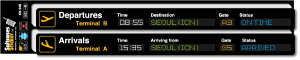 ゼネラルステッカー|GENERAL STICKER フライトインフォメーションステッカー SEOUL(ICN)(仁川国際空港) KK-048