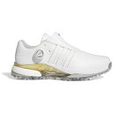 アディダス|adidas ゴルフシューズ ツアー360 24 ボア ホワイト×ゴールドメタリック×シルバーメタリック MDK79 [メンズ /27.5cm /幅...