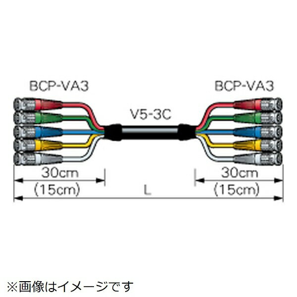 CANARE｜カナレ電気 5m BNCマルチケーブル（圧着式） 3C2VS仕様 BNC（オス）- BNC（オス） 黒 5VS05A-3C [5.0m]