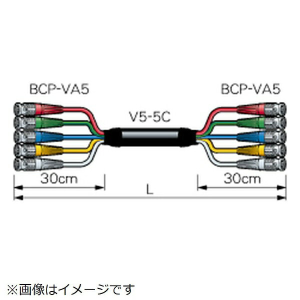CANARE｜カナレ電気 8m BNCマルチケーブル（圧着式） 5C2VS仕様 BNC（オス）- BNC（オス） 黒 5VS08A-5C [8.0m]