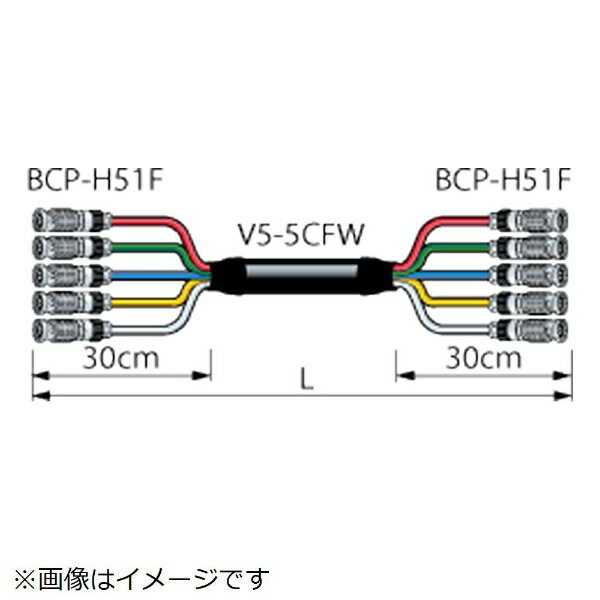 CANARE｜カナレ電気 30m BNCマルチケーブル（はんだ式） 5CFW仕様 BNC（オス）- BNC（オス） 黒 5VS30-5CFWH