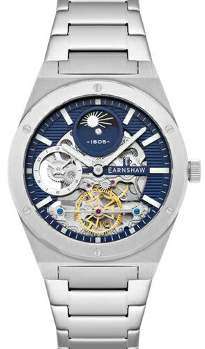 アーンショウ｜EARNSHAW DRAKE DUAL TIME AUTOMATIC SKELETON SAN＆MOON ES829122 [正規品]