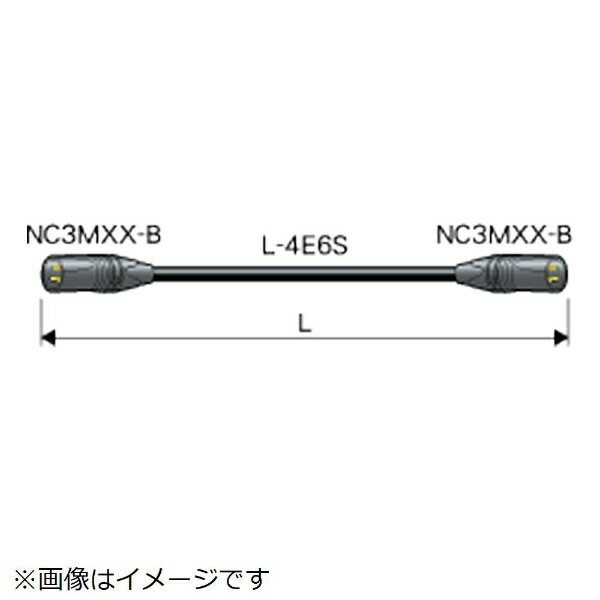 CANARE｜カナレ電気 0.5m XLRケーブル（ノイトリック仕様） NC3（オス） - NC3（オス） ブラック EC005..