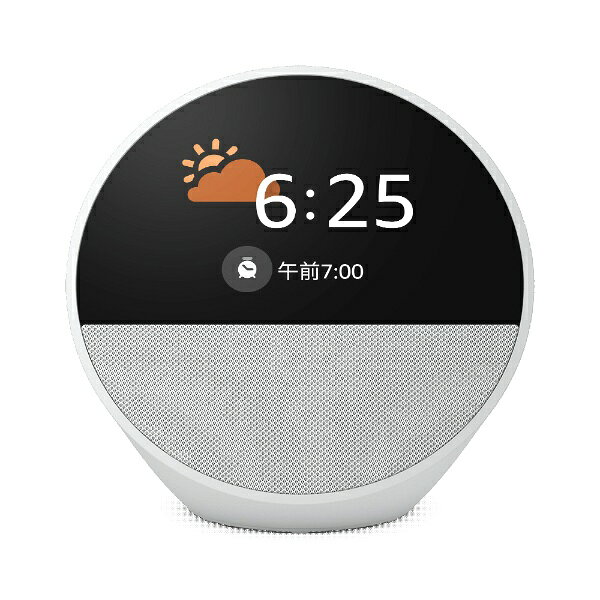 楽天ビック(ビックカメラ×楽天)のAmazon｜アマゾン Echo Spot（エコースポット） - スマートアラームクロック with Alexa グレーシャーホワイト B0C2RZWV9B [Bluetooth対応 /Wi-Fi対応]｜アングル2