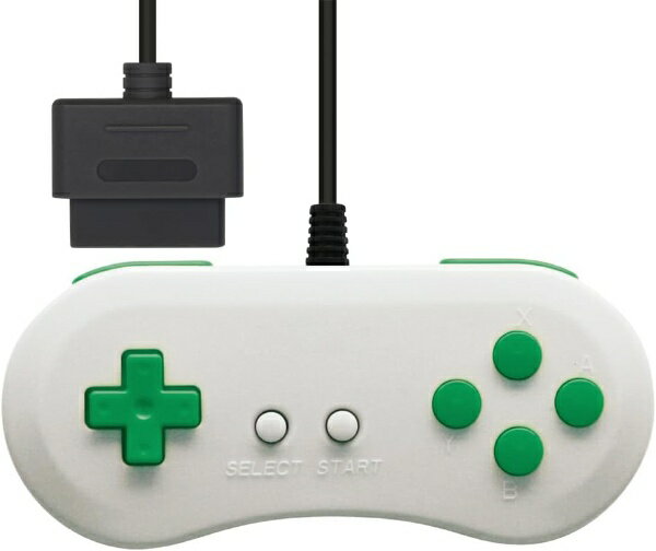 コロンバスサークル｜Columbus Circle 16ビットコントローラ（SFC互換機/SFC用） ホワイトグリーン CC-SF16C-WG