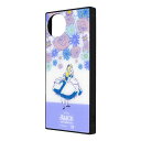 イングレム|Ingrem AQUOS wish4 / ディズニー / ハイブリッドケース KAKU / アリス_フラワー IQ-DAQL2K3TB/AC5