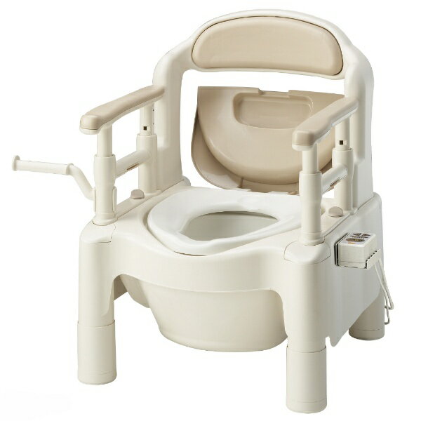 アロン化成｜ARONKASEI ポータブルトイレ ポータブルトイレFX-CP 【補高スペーサーあり・暖房便座】ベージュ