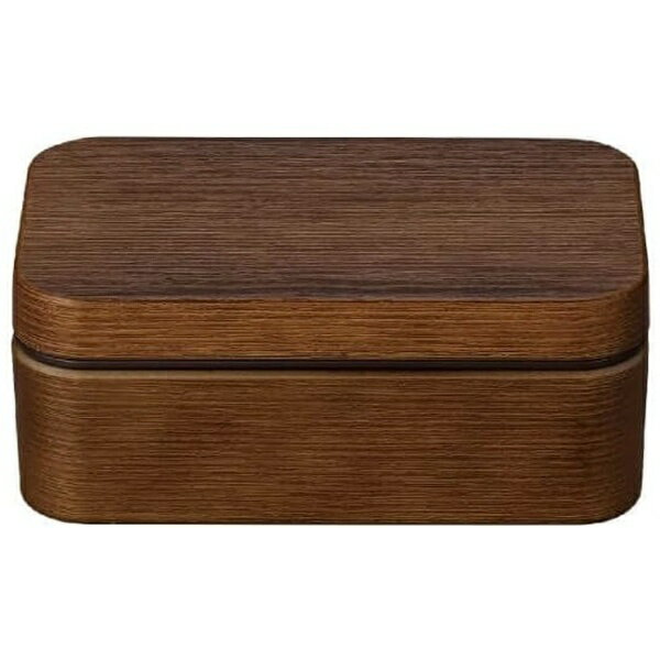 正和｜SHOWA showa 弁当箱 お米がくっつきにくい弁当箱 木目長角弁当CC ブラウン