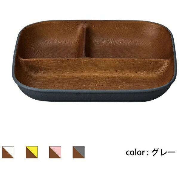 正和｜SHOWA Showa 食器 isso ecco 木目スクエアワンプレートL CC グレー