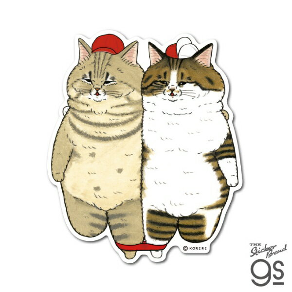 ゼネラルステッカー｜GENERAL STICKER ビッグサイズステッカー　世にも不思議な猫世界　二人三脚 二人三脚 NEKO-011