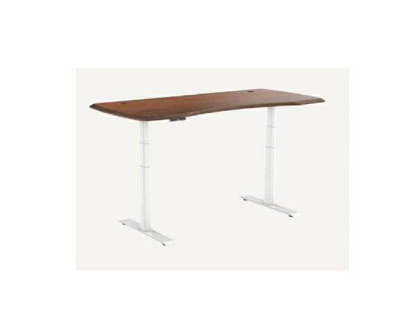 電動昇降式デスク・E8天板：カーブ型■楕円形の脚部デザイン安全を考慮し、脚部の支柱は丸みを持たせた楕円形に仕上げました。角がないのでぶつかってもケガをするリスクが低く、小さなお子様がいる家庭でも安心して設置できます。脚の支柱には自動車用のS...