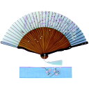 玉川|Tamagawa 中島千波 桜プリント扇子セット ブルー