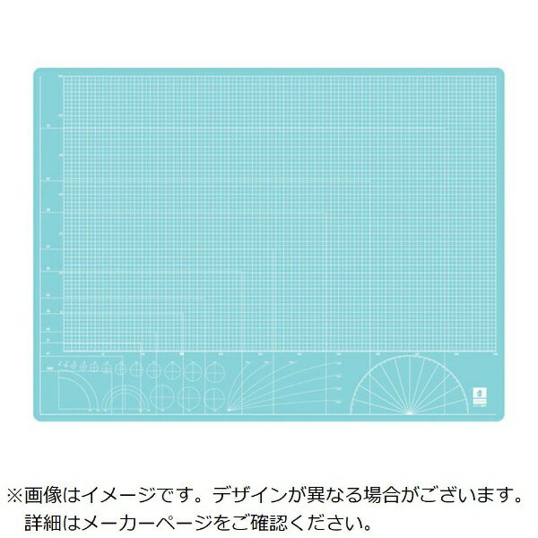 ミワックス｜MIWAX スケルトンカッティングマット A2 [600×450×2mm] ブルー STN-A2-BU
