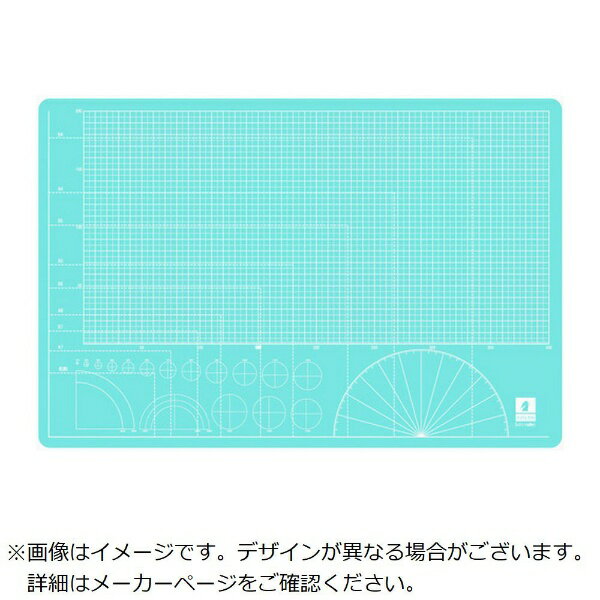 ミワックス｜MIWAX スケルトンカッティングマット A3 [450×300×2mm] ブルー STN-A3-BU