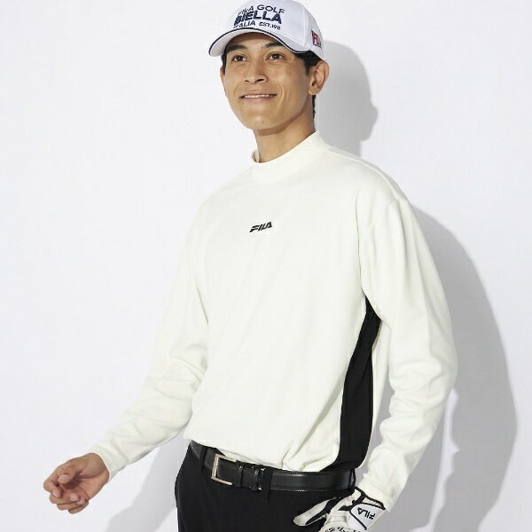 フィラゴルフ｜FILA GOLF メンズ モックネックシャツ ホワイト 784562 [メンズ /Lサイズ]【返品交換不可】