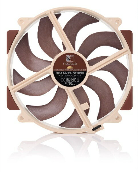 Noctua｜ノクチュア ケースファン [140mm /1500RPM] ラウンドフレーム ブラウン NF-A14X25R-G2-PWM - Image 3