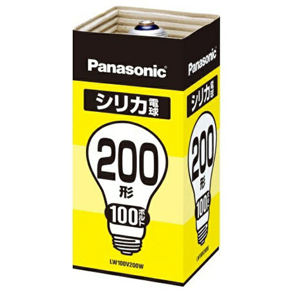 パナソニック｜Panasonic LW100V200W シリカ電球 ホワイト E26 /一般電球形 /電球色 /1個 LW100V200W