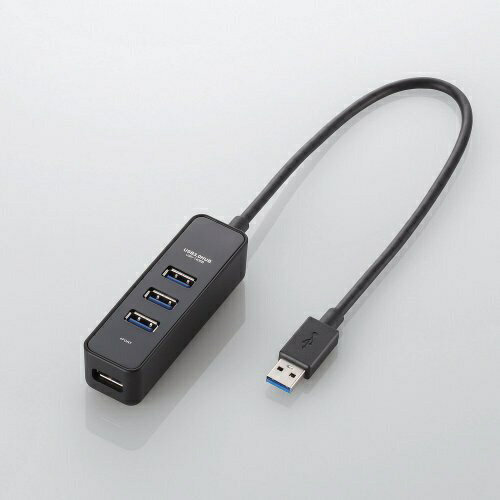 エレコム｜ELECOM U3H-T405B USBハブ［マグネット付き］ ブラック バスパワー /4ポート /USB2.0対応 U3HT405BBK 【rb_pcacc】