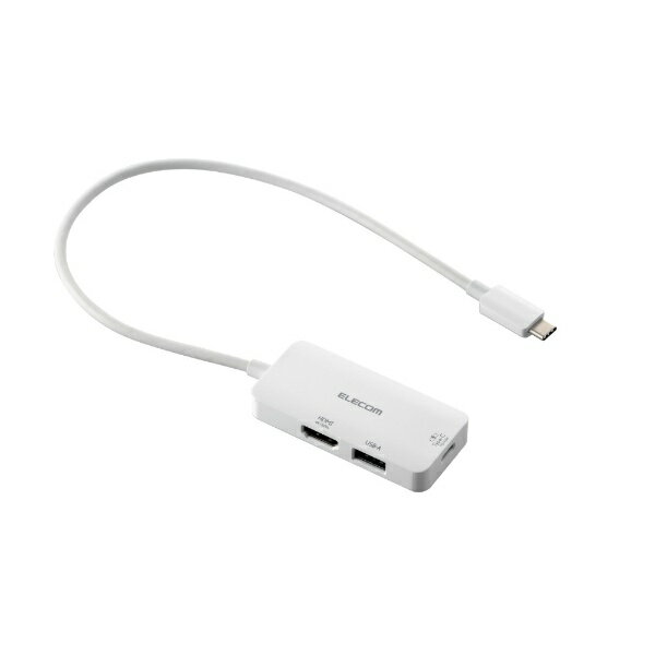 ELECOM｜エレコム 映像変換アダプタ [USB-C オス→メス HDMI /USB-A＋USB-Cメス給電 /USB Power Deliver..