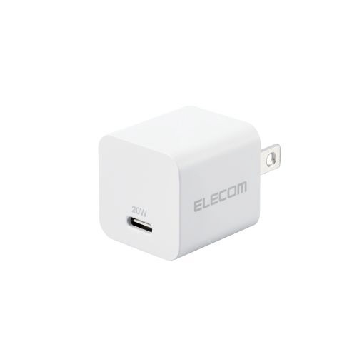 ELECOM｜エレコム USB Type-C コンセント 充電器 PD 20W 急速充電 USB-C ×1 超小型 軽量 【 iPhone iPad Android Xperia Galaxy AQUOS Pixel スマホ タブレット 等対応 】 PSE認証品 ホワイト MPA-ACCP28XWH
