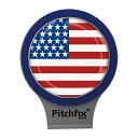 ライト|LITE ゴルフマーカー Pitchfix ハットクリップ ブルー X-649