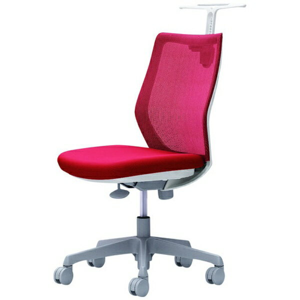 オカムラ｜OKAMURA オフィスシーティング CG-M [メッシュタイプ /ホワイトフレーム /ハンガー付] 肘なし(ナイロンキャスター) ビンテージレッド CG12WR-FZK9