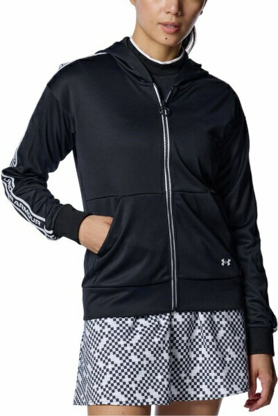 アンダーアーマー｜UNDER ARMOUR レディース UAアーマーニット フルジップ ジャケット Black×White 1388338 [レディース /LGサイズ]【返品交換不可】