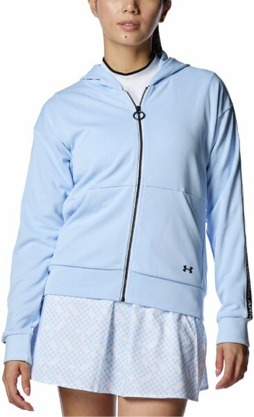 アンダーアーマー｜UNDER ARMOUR レディース UAアーマーニット フルジップ ジャケット Nimbus Blue×Black 1388338 [レディース /LGサイズ]【返品交換不可】