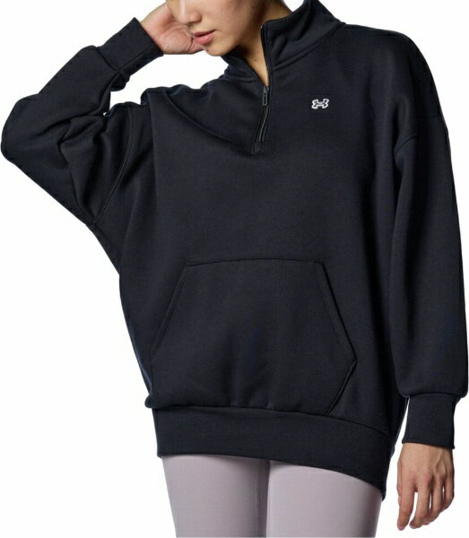 アンダーアーマー｜UNDER ARMOUR レディース UAエッセンシャル フリース 1/2ジップ トップス Black 1388207 [レディース /MDサイズ]【返品交換不可】