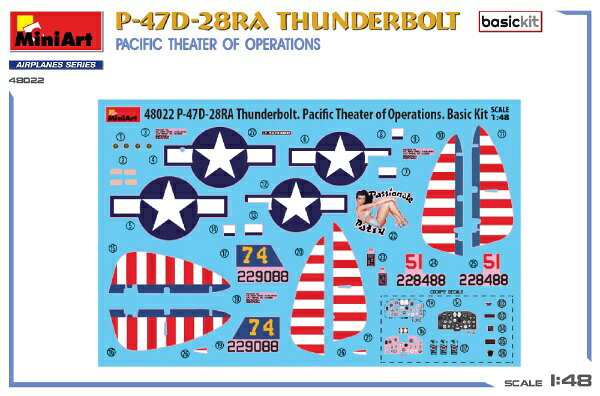 ミニアート｜Mini Art 1/48 P-47D-28RAサンダーボルト　太平洋作戦域　ベーシックキット