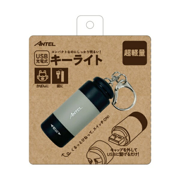 ワイ・エス・エヌ｜Y・S・N 充電式キーライトグレー 懐中電灯・ペンライト・キーライト ANTEL HX10LT-015GR