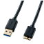 掠ץ饤SANWA SUPPLY 0.5m USB3.0֥AۢΡmicroBۡʥ֥åˡKU30-AMC05BKrb_ cable_cpn