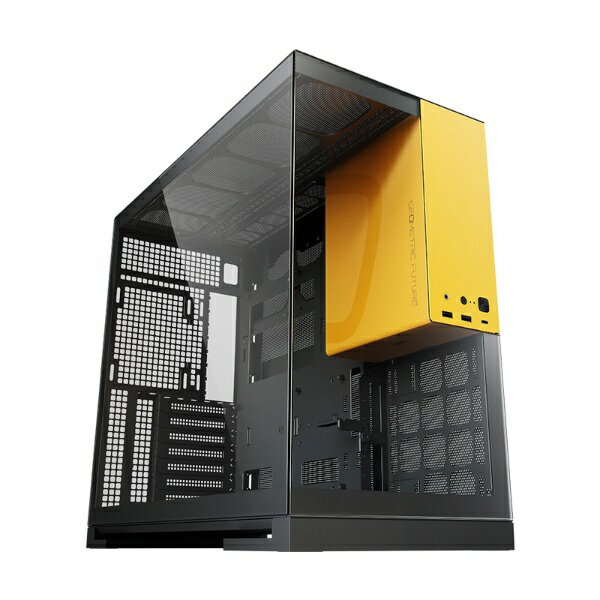 WiNDy - GEOMETRIC FUTURE PCケース [ATX /Micro ATX /Extended ATX /Mini-ITX] Model 5 ブラック/イエロー GF-M5-BK