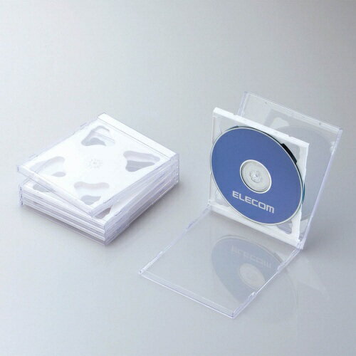 ELECOM｜エレコム Blu-ray/DVD/CD対応ケース 2枚収納×5 ホワイト CCD-JSCNW5WH[CCDJSCNW5WH]
