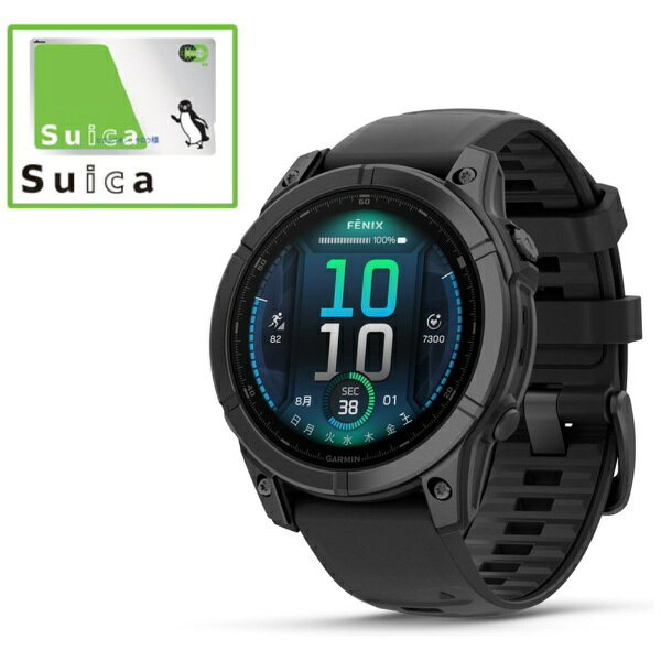 GARMIN｜ガーミン fenix E（フェニックス E）GPSスマートウォッチ Slate Gray Steel / Black 010-03025-12【Suica対応】