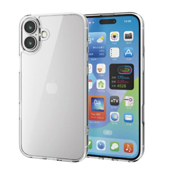 ELECOM�å��쥳�� iPhone 16 Plus��6.7������� �ϥ��֥�åɥ����� ���饹 ����������� ���ꥢ PMA24BHVCG1CR