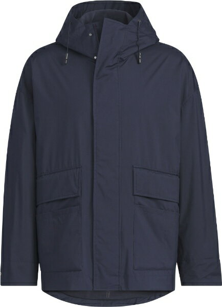 アディダス｜adidas メンズ マストハブ スモールロゴ ルーズフィット フリース裏地付きウーブンフード..