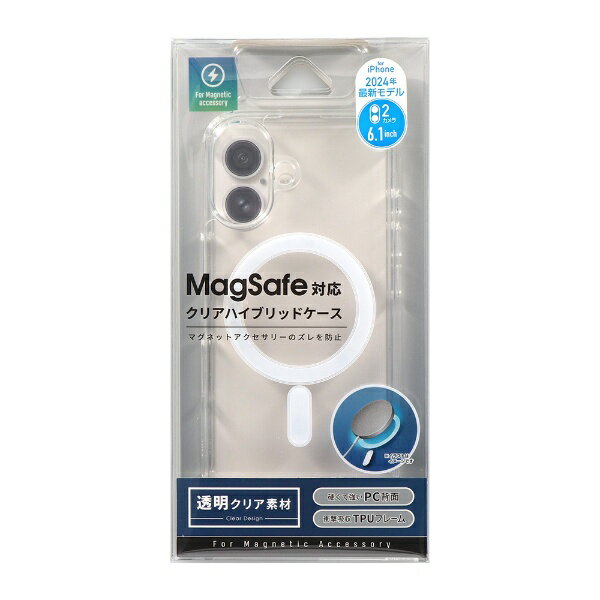 y&k MagSafe対応ハイブリッドケース クリア　背面PC、側面TPU MagSafe対応ハイブリッドケース y&k