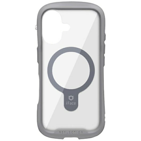 HAMEE｜ハミィ iPhone 16（6.1インチ） iFace Reflection MagSynq 強化ガラスクリアケース iFace グレー 41-980026